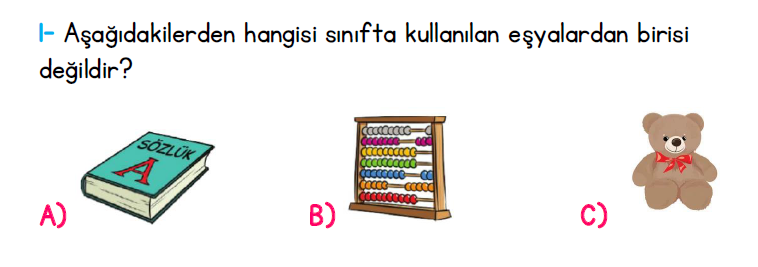 1. Sınıf Türkiye Geneli Kazanım Değerlendirme Sınavı 1