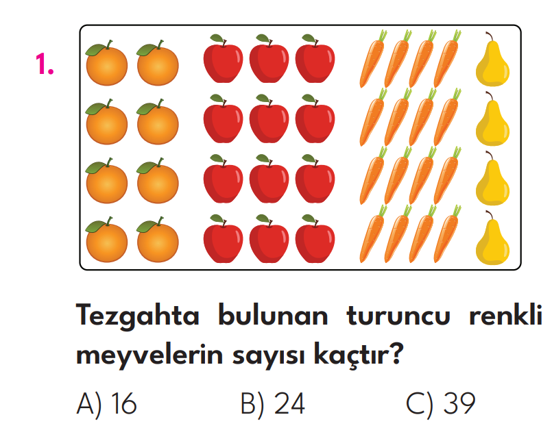 2.Sınıf 1. Hafta Değerlendirme Testi