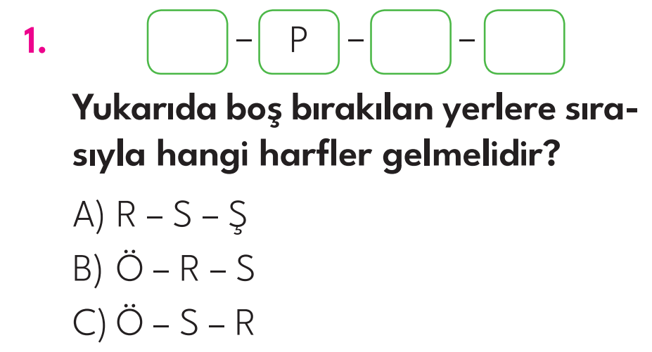 2.Sınıf 1. Hafta Değerlendirme Testi