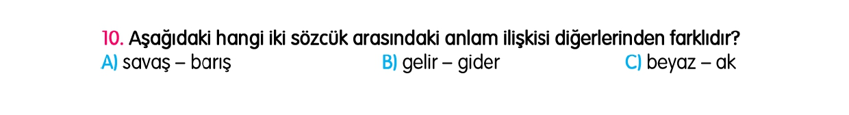 3.Sınıf 1-2-3-4. Hafta Tarama Sınavı