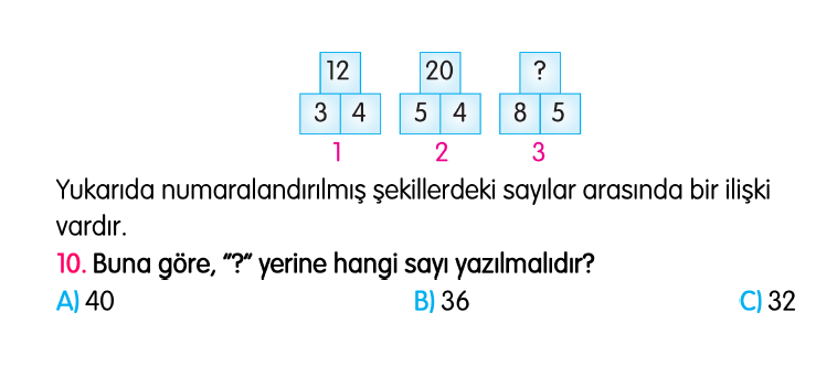 2. Sınıf Türkiye Geneli Kazanım Değerlendirme Sınavı 4