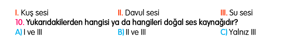 3. Sınıf Türkiye Geneli Kazanım Değerlendirme Sınavı 4