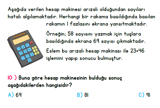 2. Sınıf İlkokul Evim Türkiye Geneli Süreç İzleme Sınavı 1