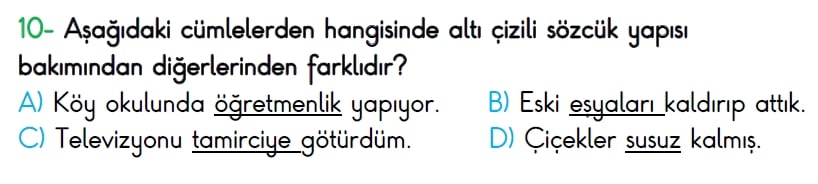 4. Sınıf Türkiye Geneli Ölçme ve Değerlendirme Sınavı 2