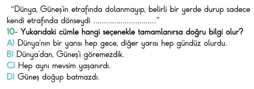 4. Sınıf Türkiye Geneli Ölçme ve Değerlendirme Sınavı 2