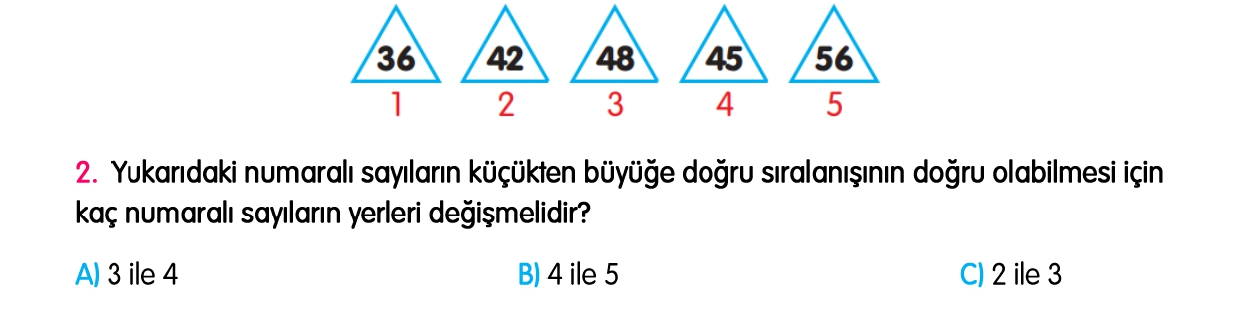 2. Sınıf 1-2-3-4. Hafta Tarama Sınavı