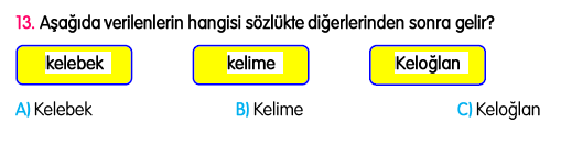 2.Sınıf Ekim Ayı Süreç İzleme Sınavı-2