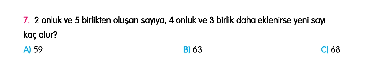 2. Sınıf 1-2-3-4. Hafta Tarama Sınavı