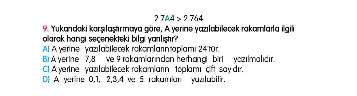 4.Sınıf 1-2-3-4. Hafta Tarama Sınavı