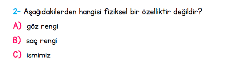 1. Sınıf Türkiye Geneli Kazanım Değerlendirme Sınavı 1