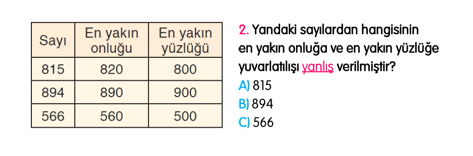 3. Sınıf Türkiye Geneli Kazanım Değerlendirme Sınavı 4