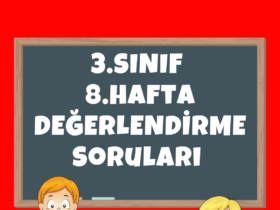 3.Sınıf 8. Hafta Değerlendirme Testi