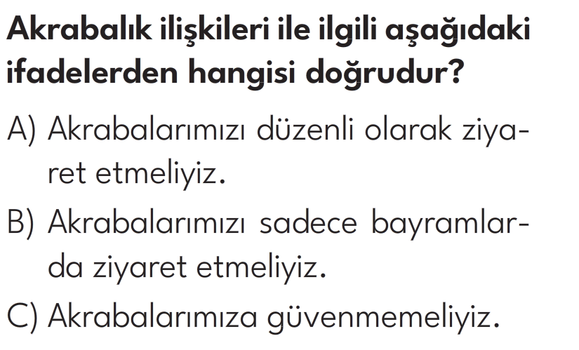 2.Sınıf 8. Hafta Değerlendirme Testi