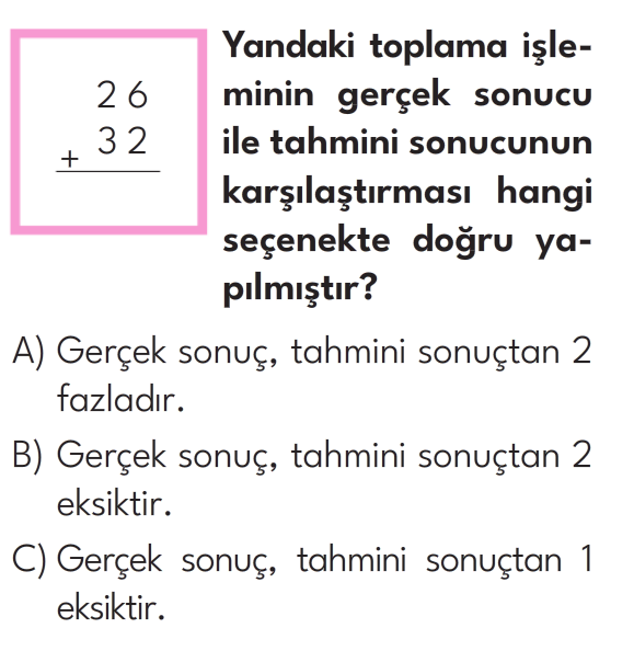 2.Sınıf 8. Hafta Değerlendirme Testi