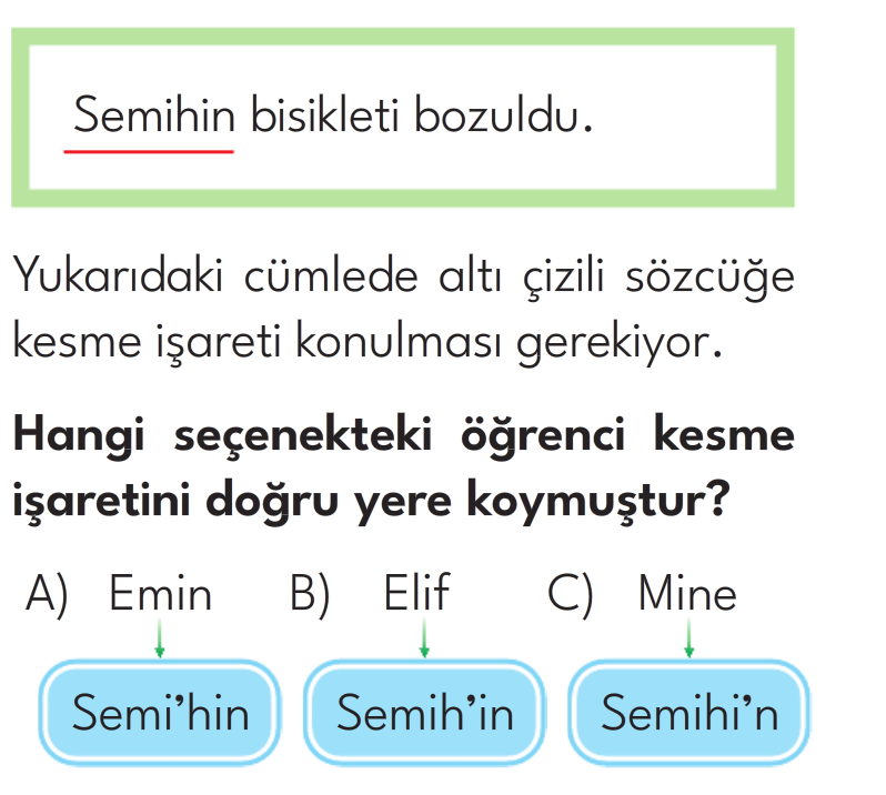 2.Sınıf 8. Hafta Değerlendirme Testi