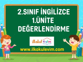 2.Sınıf İngilizce 1. Ünite Değerlendirme