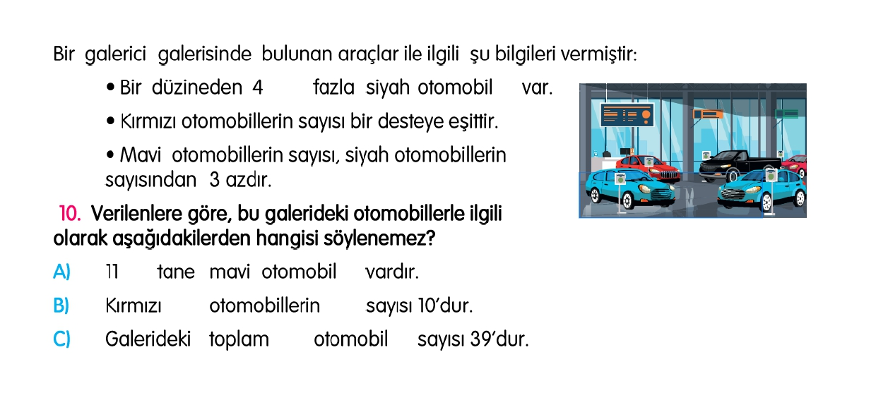 2. Sınıf 1-2-3-4. Hafta Tarama Sınavı