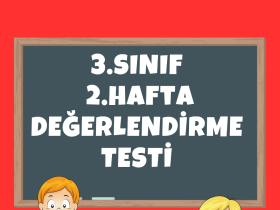 3.Sınıf 2. Hafta Değerlendirme Testi