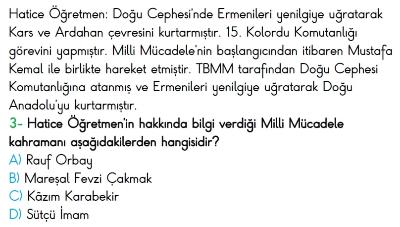 4. Sınıf Türkiye Geneli Ölçme ve Değerlendirme Sınavı 2