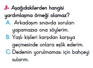 2. Sınıf İlkokul Evim Türkiye Geneli Süreç İzleme Sınavı 3