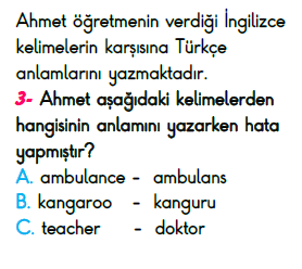 2. Sınıf İlkokul Evim Türkiye Geneli Süreç İzleme Sınavı 3