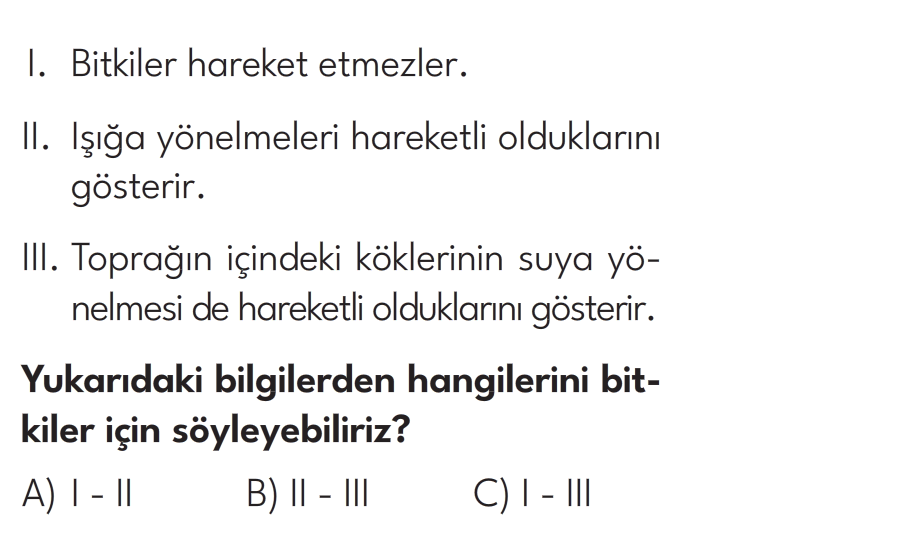 3.Sınıf 8. Hafta Değerlendirme Testi