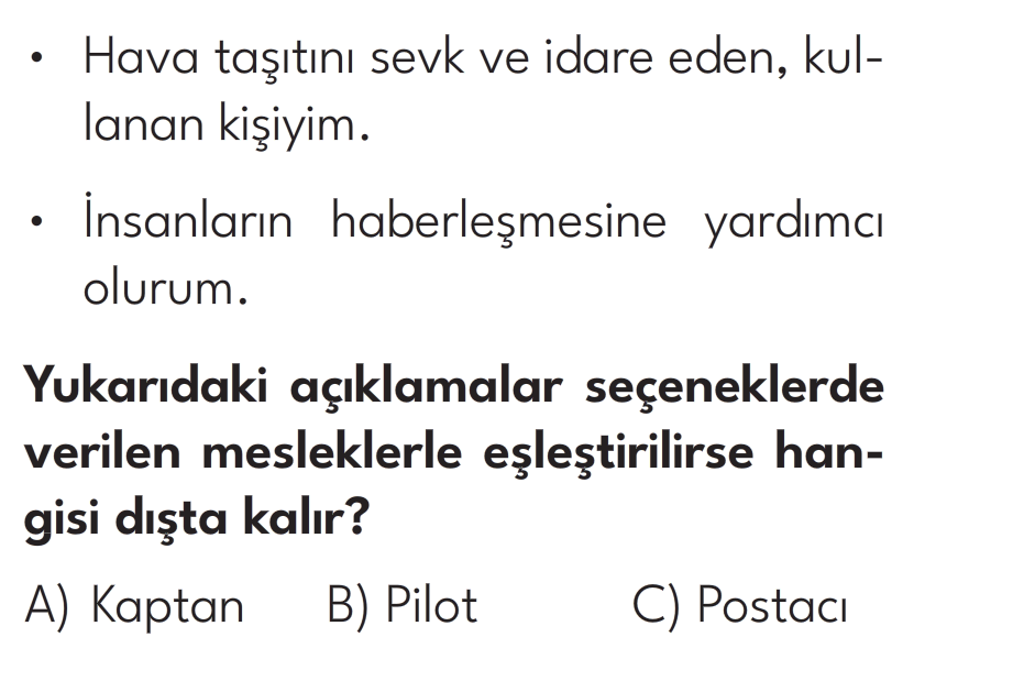 3.Sınıf 8. Hafta Değerlendirme Testi