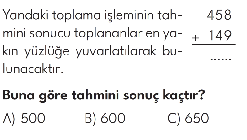 3.Sınıf 8. Hafta Değerlendirme Testi