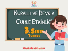 3. Sınıf Türkçe Kurallı ve Devrik Cümle Etkinliği 1