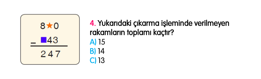 3. Sınıf Türkiye Geneli Kazanım Değerlendirme Sınavı 4