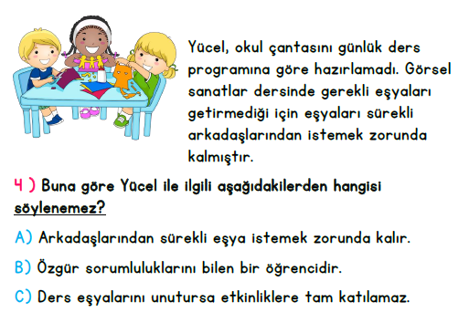 2. Sınıf İlkokul Evim Türkiye Geneli Süreç İzleme Sınavı 1