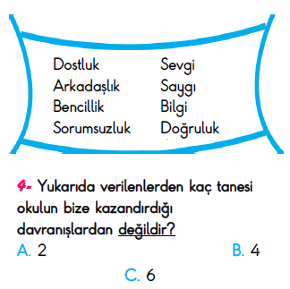 3. Sınıf İlkokul Evim Türkiye Geneli Süreç İzleme Sınavı 3