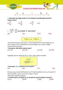 4. Sınıf Türkiye Geneli Ölçme ve Değerlendirme Sınavı 3