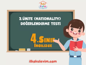 4.Sınıf İngilizce 2. Ünite Değerlendirme Testi