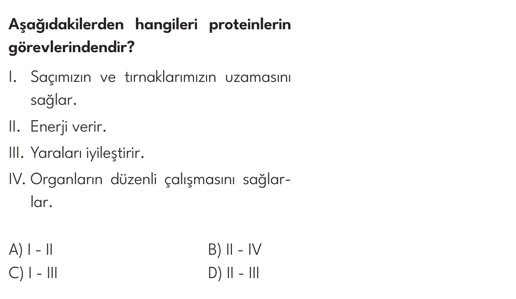 4.Sınıf 8. Hafta Değerlendirme Testi