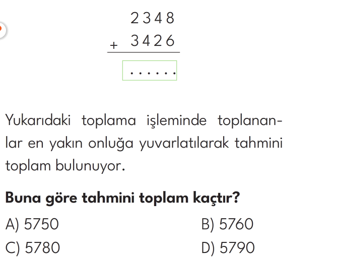 4.Sınıf 8. Hafta Değerlendirme Testi