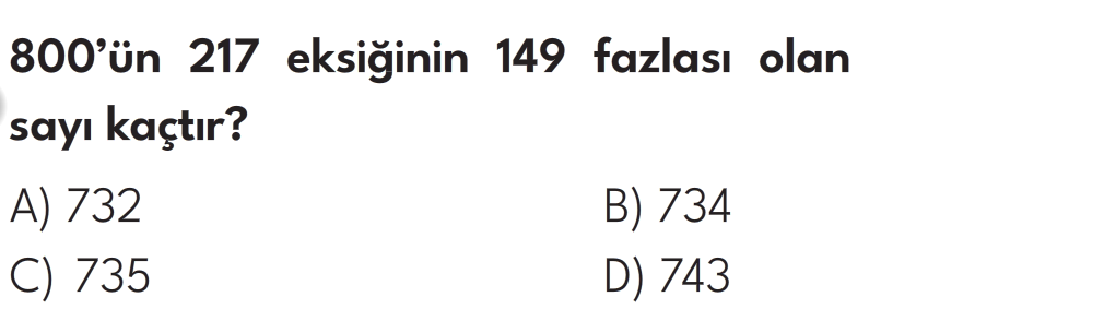 4.Sınıf 8. Hafta Değerlendirme Testi