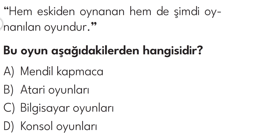 4.Sınıf 8. Hafta Değerlendirme Testi