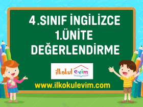 4.Sınıf İngilizce 1. Ünite Değerlendirme