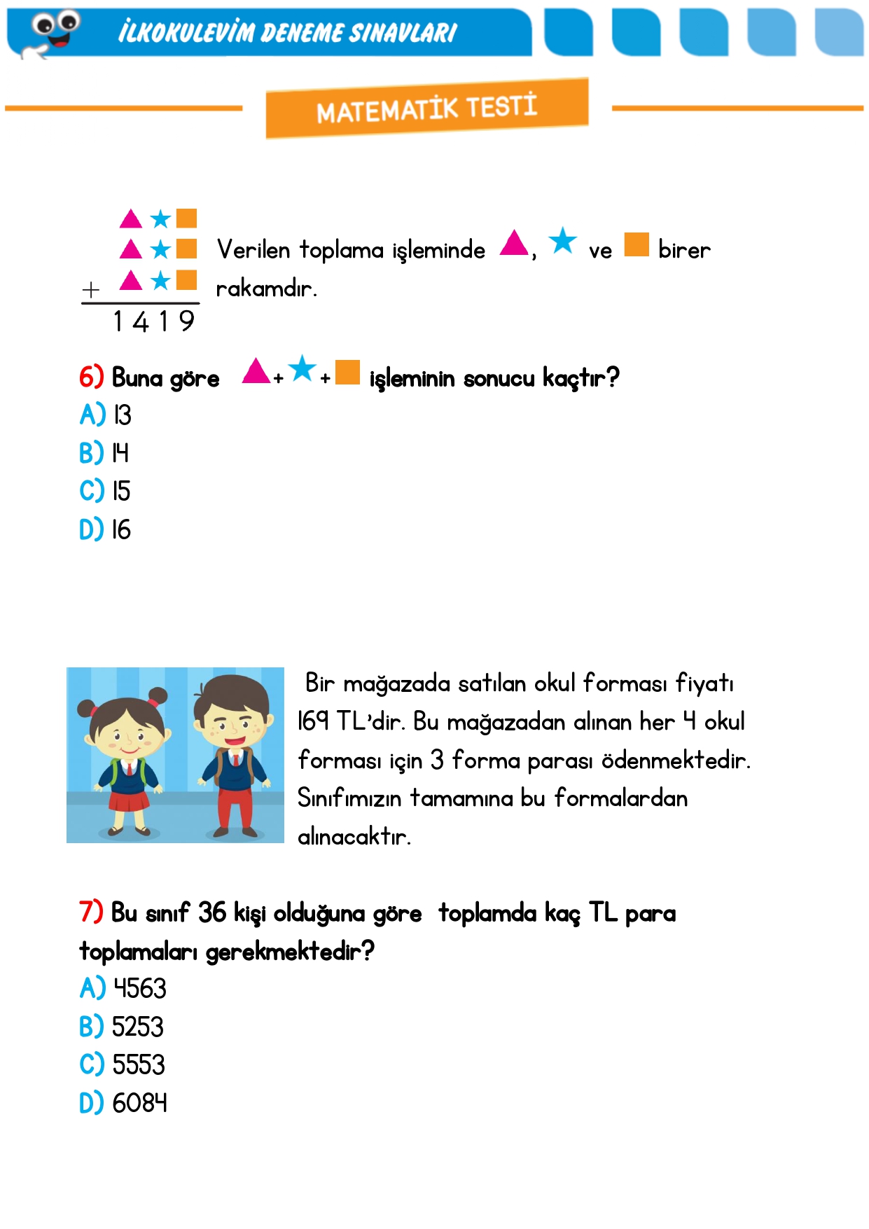 4.Sınıf Değerlendirme Soruları – İlkokul Evim | İlkokul Ders İçerikleri ...