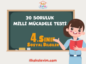 4. Sınıf Sosyal Bilgiler 30 Soruluk Milli Mücadele Testi