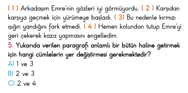 3. Sınıf Türkiye Geneli Ölçme ve Değerlendirme Sınavı 2