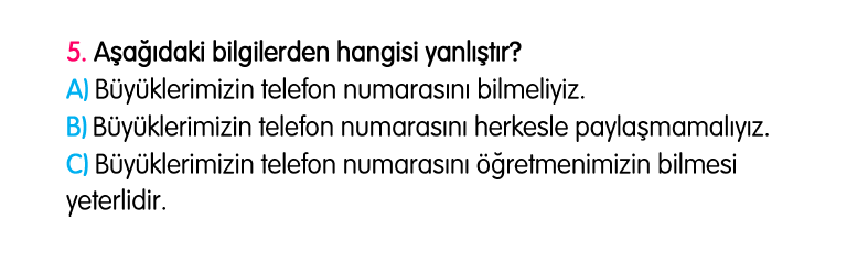 2. Sınıf Türkiye Geneli Kazanım Değerlendirme Sınavı 4