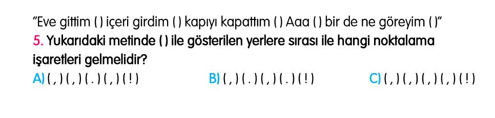 3. Sınıf Türkiye Geneli Kazanım Değerlendirme Sınavı 4