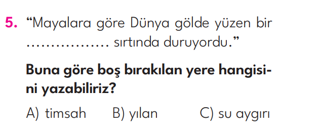 3.Sınıf 1. Hafta Değerlendirme Testi