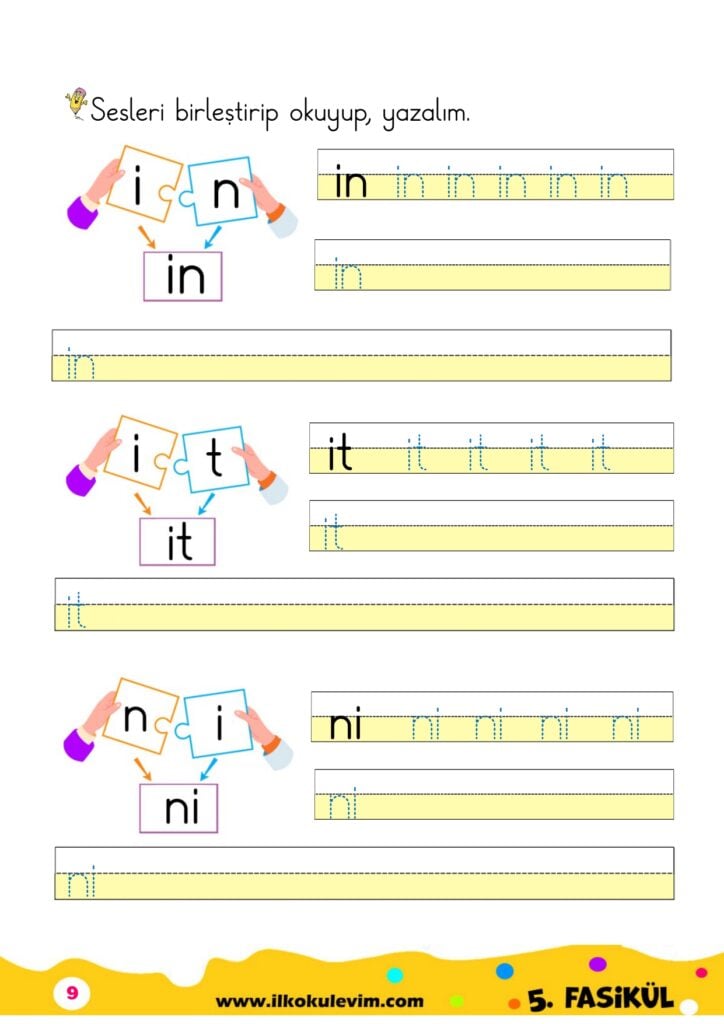 1. Sınıf İ Sesi Fasikülü