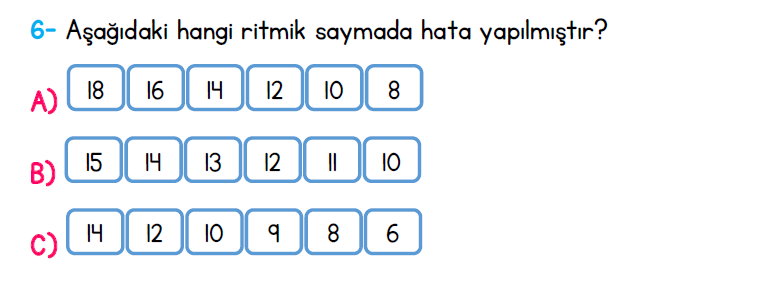 1. Sınıf Türkiye Geneli Kazanım Değerlendirme Sınavı 1