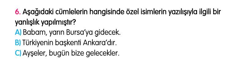 2. Sınıf Türkiye Geneli Kazanım Değerlendirme Sınavı 4