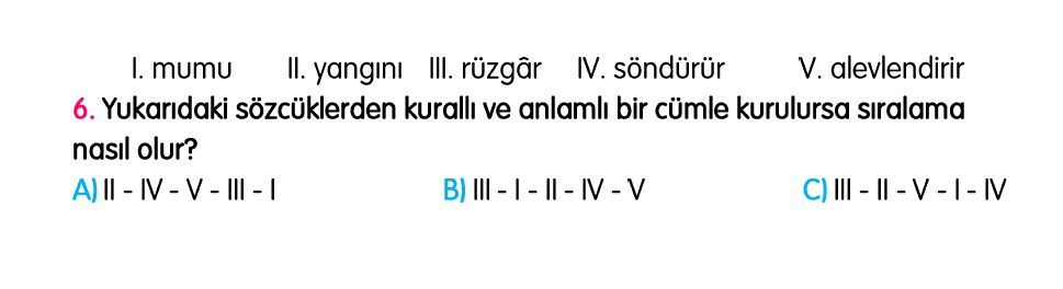 3. Sınıf Türkiye Geneli Kazanım Değerlendirme Sınavı 4