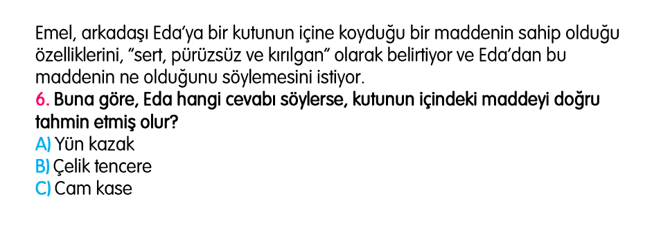 3. Sınıf Türkiye Geneli Kazanım Değerlendirme Sınavı 4